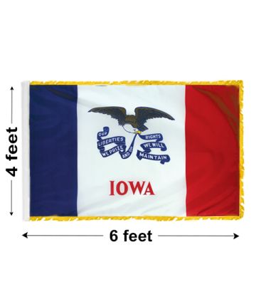 4'x6' Iowa Indoor Nylon Flag 