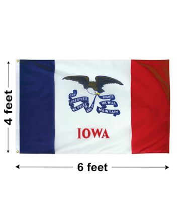 4'x6' Iowa Nylon Outdoor Flag