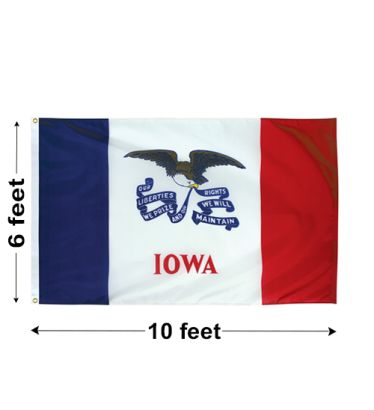 6'x10' Iowa Nylon Outdoor Flag