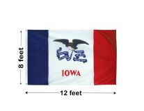 8'x12' Iowa Nylon Outdoor Flag