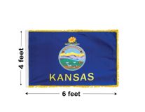 4'x6' Kansas Indoor Nylon Flag 