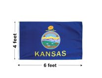 4'x6' Kansas Nylon Outdoor Flag