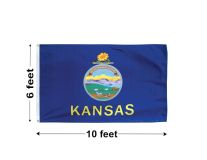 6'x10' Kansas Nylon Outdoor Flag