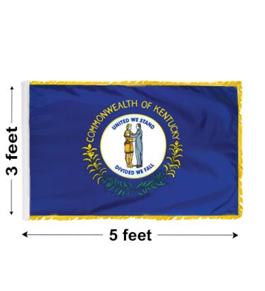 3'x5' Kentucky Indoor Nylon Flag 