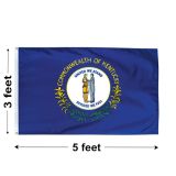 3'x5' Kentucky Nylon Outdoor Flag