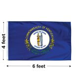 4'x6' Kentucky Nylon Outdoor Flag