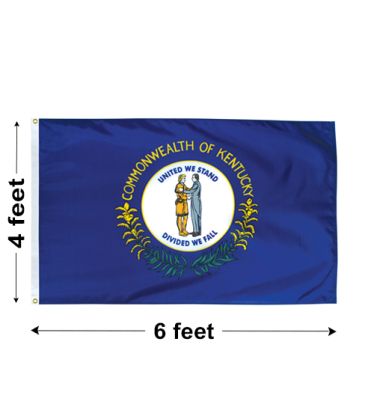 4'x6' Kentucky Nylon Outdoor Flag