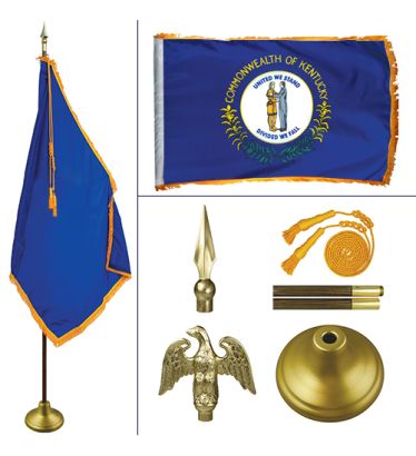 Kentucky 8' Heavy Oak Indoor Flag Kit