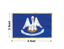 3'x5' Louisiana Indoor Nylon Flag 