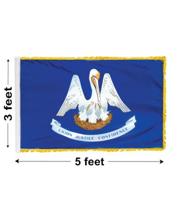 3'x5' Louisiana Indoor Nylon Flag 