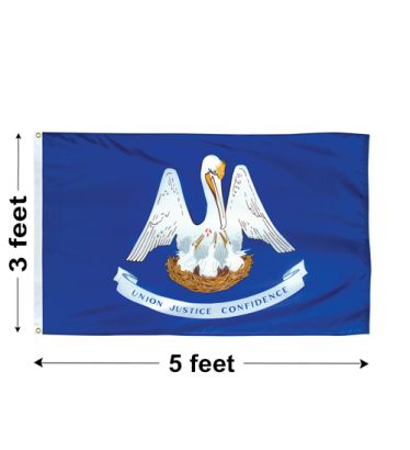 3'x5' Louisiana Nylon Outdoor Flag