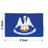 3'x5' Louisiana Polyester Outdoor Flag