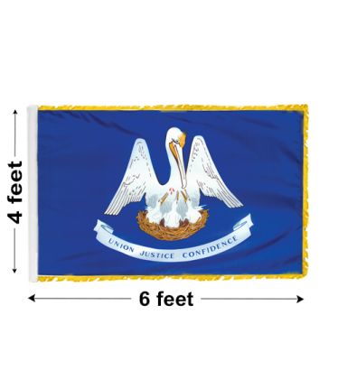 4'x6' Louisiana Indoor Nylon Flag 