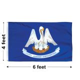 4'x6' Louisiana Nylon Outdoor Flag