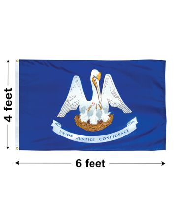 4'x6' Louisiana Nylon Outdoor Flag