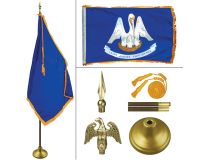 Louisiana 8' Heavy Oak Indoor Flag Kit