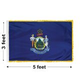 3'x5' Maine Indoor Nylon Flag 