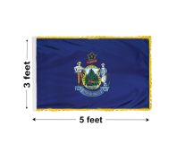 3'x5' Maine Indoor Nylon Flag 