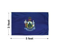 3'x5' Maine Nylon Outdoor Flag