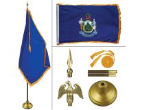 Maine 8' Heavy Oak Indoor Flag Kit