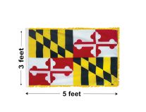 3'x5' Maryland Indoor Nylon Flag 