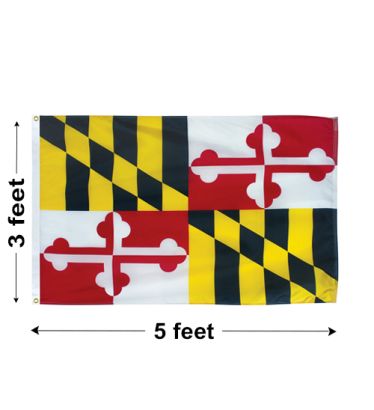 3'x5' Maryland Nylon Outdoor Flag