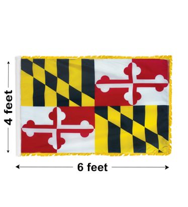 4'x6' Maryland Indoor Nylon Flag 