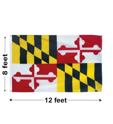 8'x12' Maryland Nylon Outdoor Flag