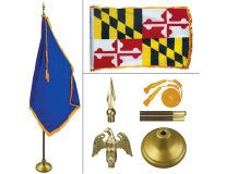 Maryland 8' Heavy Oak Indoor Flag Kit