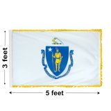 3'x5' Massachusetts Indoor Nylon Flag 