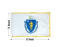 3'x5' Massachusetts Indoor Nylon Flag 