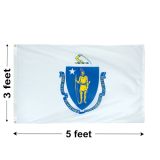 3'x5' Massachusetts Nylon Outdoor Flag