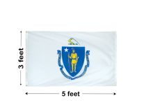 3'x5' Massachusetts Nylon Outdoor Flag