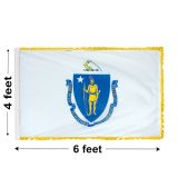 4'x6' Massachusetts Indoor Nylon Flag 