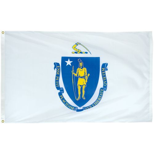 4'x6' Massachusetts Polyester Outdoor Flag - Massachusetts Flags | Tuff ...