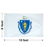 6'x10' Massachusetts Nylon Outdoor Flag