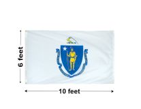 6'x10' Massachusetts Nylon Outdoor Flag