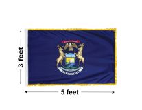 3'x5' Michigan Indoor Nylon Flag 