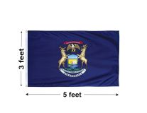 3'x5' Michigan Nylon Outdoor Flag