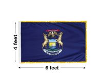 4'x6' Michigan Indoor Nylon Flag 