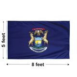 5'x8' Michigan Nylon Outdoor Flag