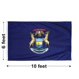 6'x10' Michigan Nylon Outdoor Flag