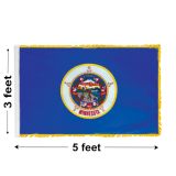 3'x5' Minnesota Indoor Nylon Flag 