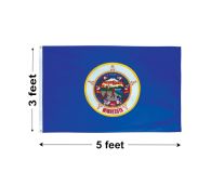 3'x5' Minnesota Nylon Outdoor Flag