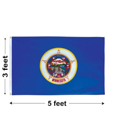 3'x5' Minnesota Nylon Outdoor Flag