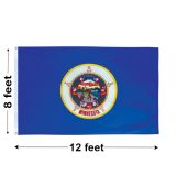 8'x12' Minnesota Nylon Outdoor Flag