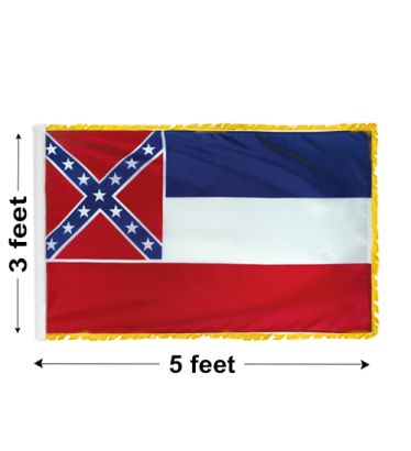 3'x5' Mississippi Indoor Nylon Flag 