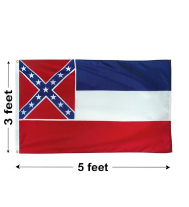 3'x5' Mississippi Nylon Outdoor Flag