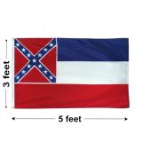 3'x5' Mississippi Polyester Outdoor Flag