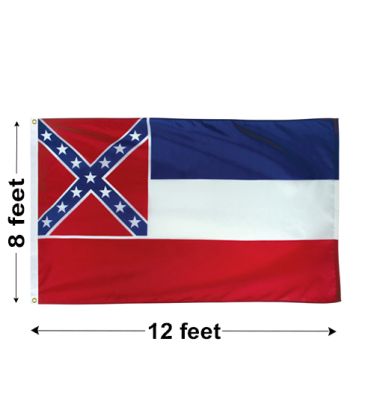 8'x12' Mississippi Nylon Outdoor Flag